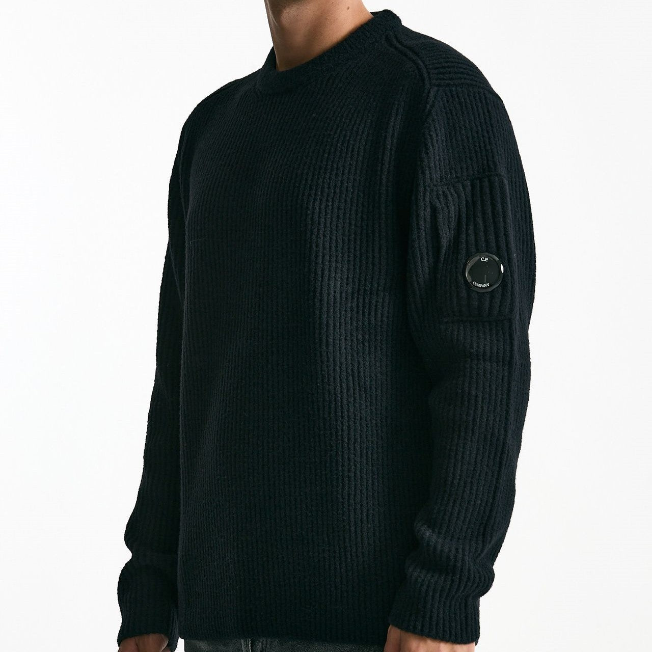 Maglia in lana e poliammide nero men C.p. company - 7