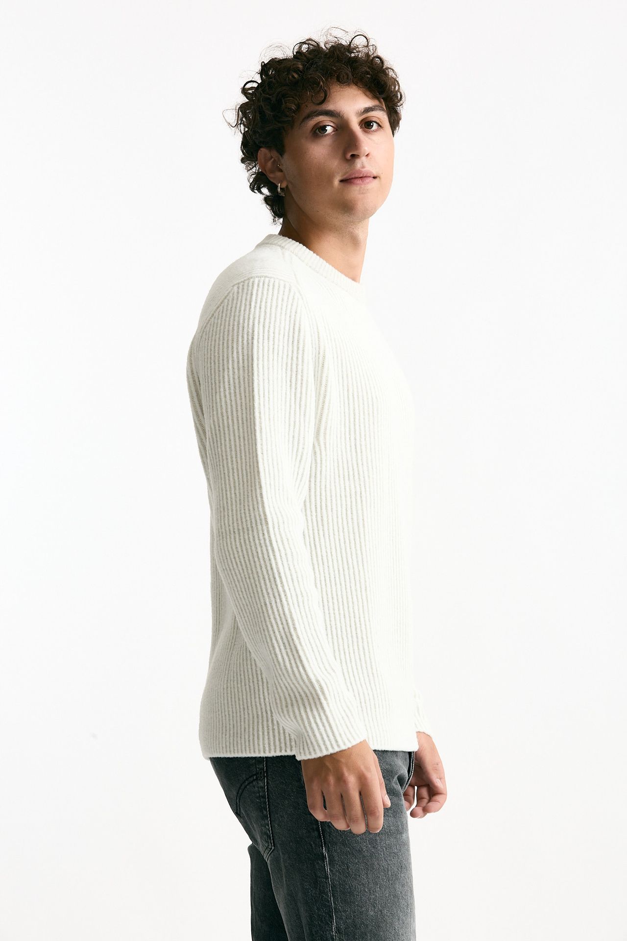 Maglia in lana e poliammide bianco men C.p. company - 3