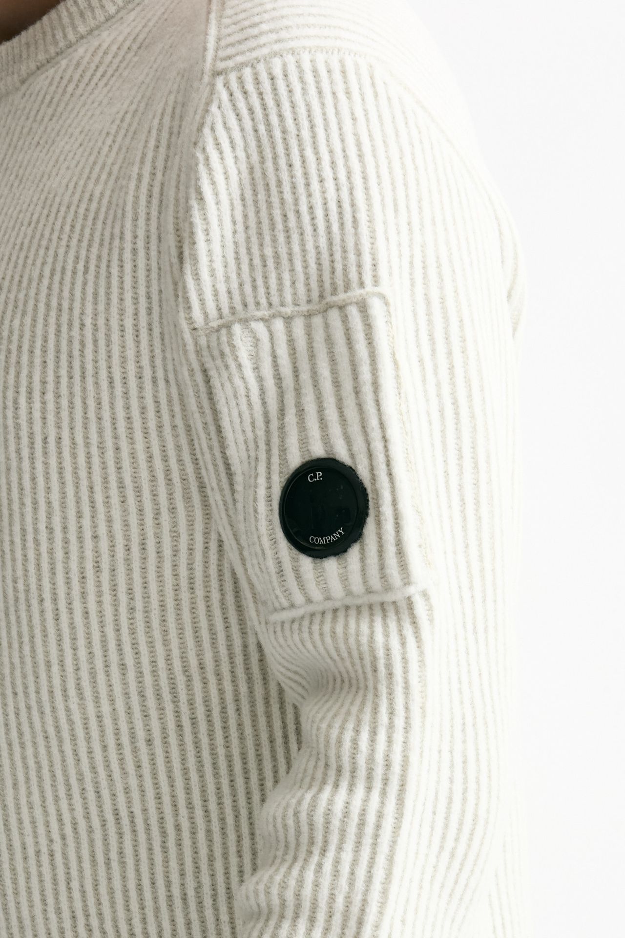 Maglia in lana e poliammide bianco men C.p. company - 5