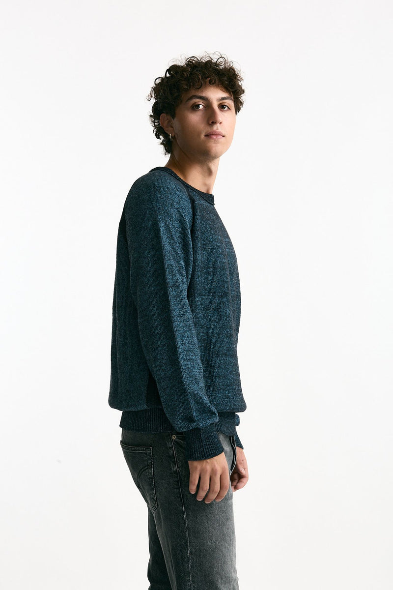 Maglia in misto lana melange azzurro e nero men C.p. company - 2