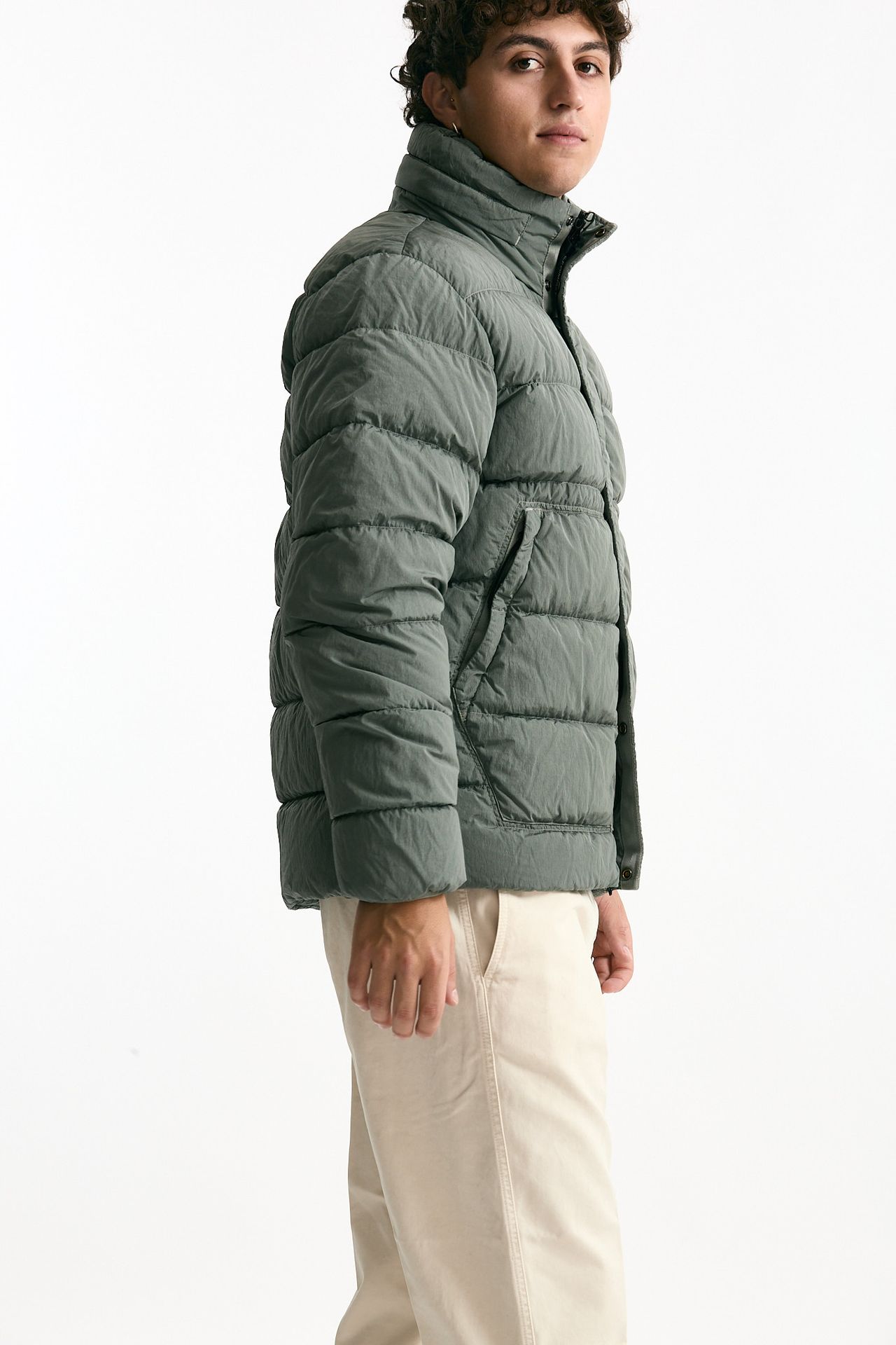 Piumino CHROME-R verde/grigio men C.p. company - 2