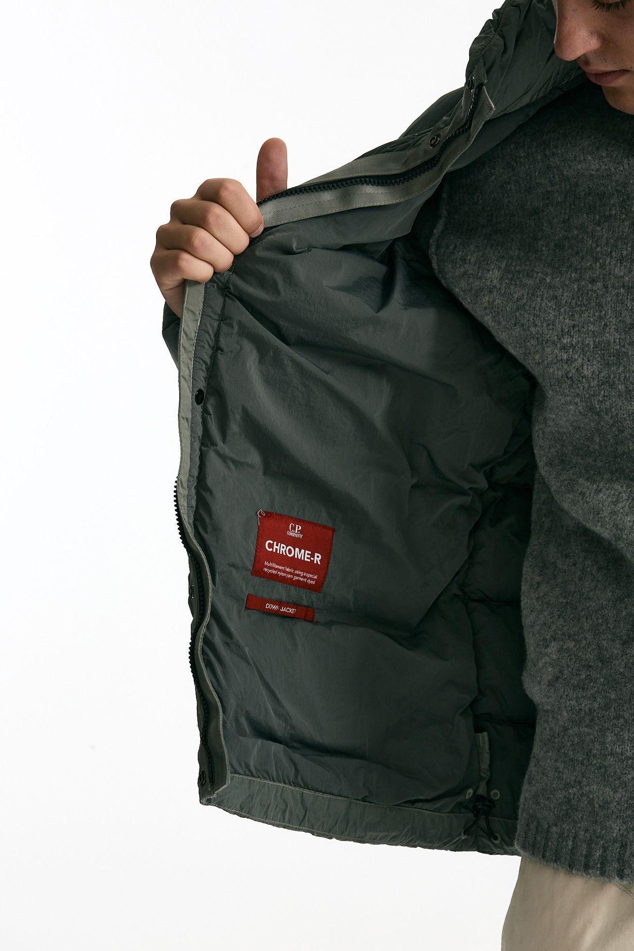 Piumino CHROME-R verde/grigio men C.p. company - 8