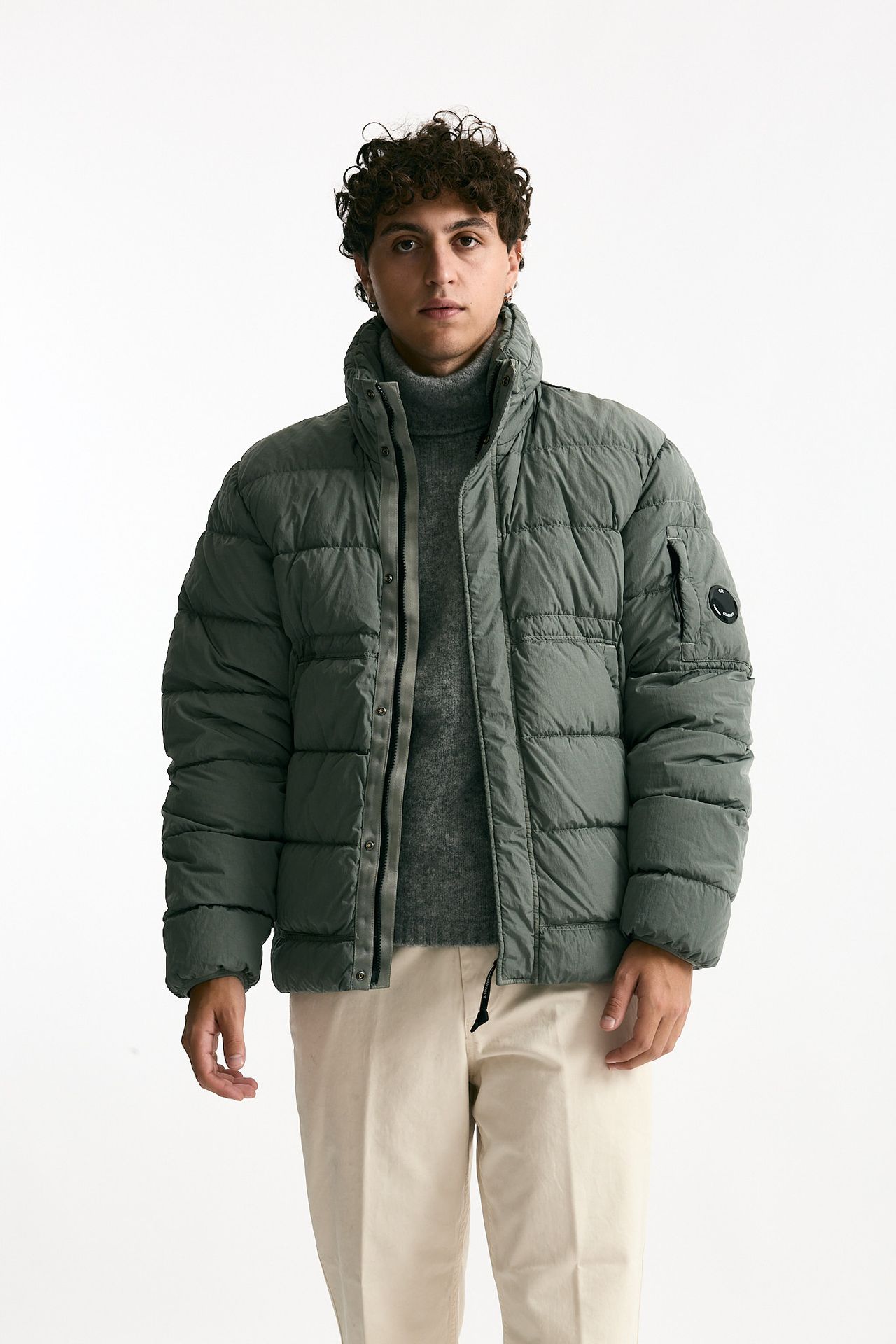 Piumino CHROME-R verde/grigio men C.p. company - 1