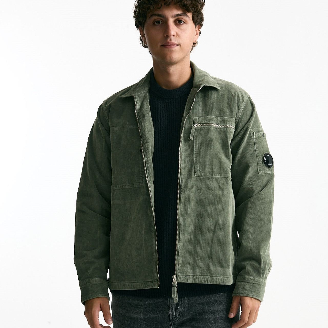 Overshirt in velluto verde men C.p. company - 10