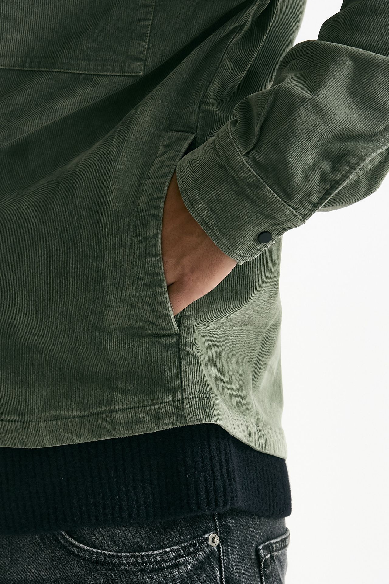 Overshirt in velluto verde men C.p. company - 6