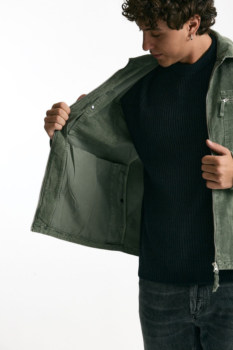 Overshirt in velluto verde men C.p. company - 8