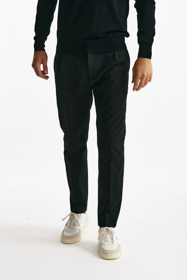 pantalone prince pence in cotone nero men Department five