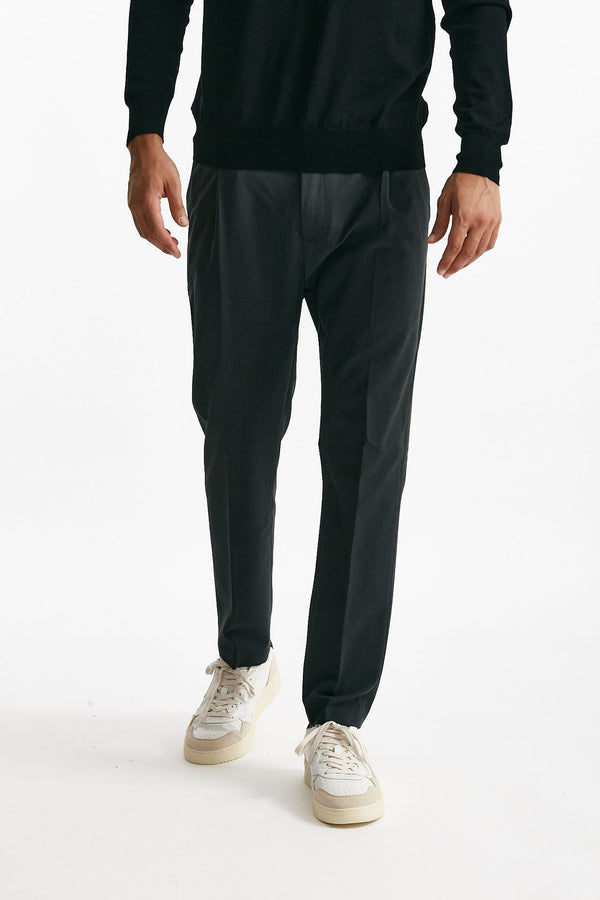 pantalone prince pence lana e poliestere stretch grigio antracite men Department five
