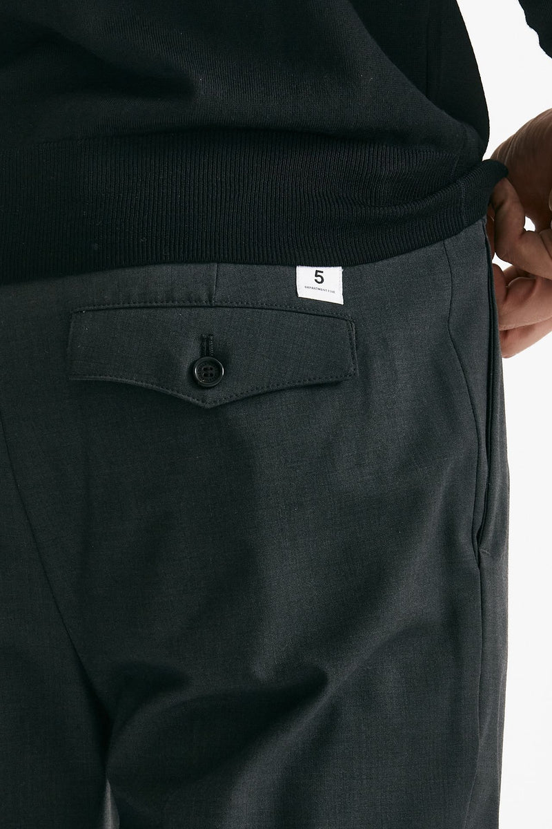 pantalone prince pence lana e poliestere stretch grigio antracite men Department five - 7