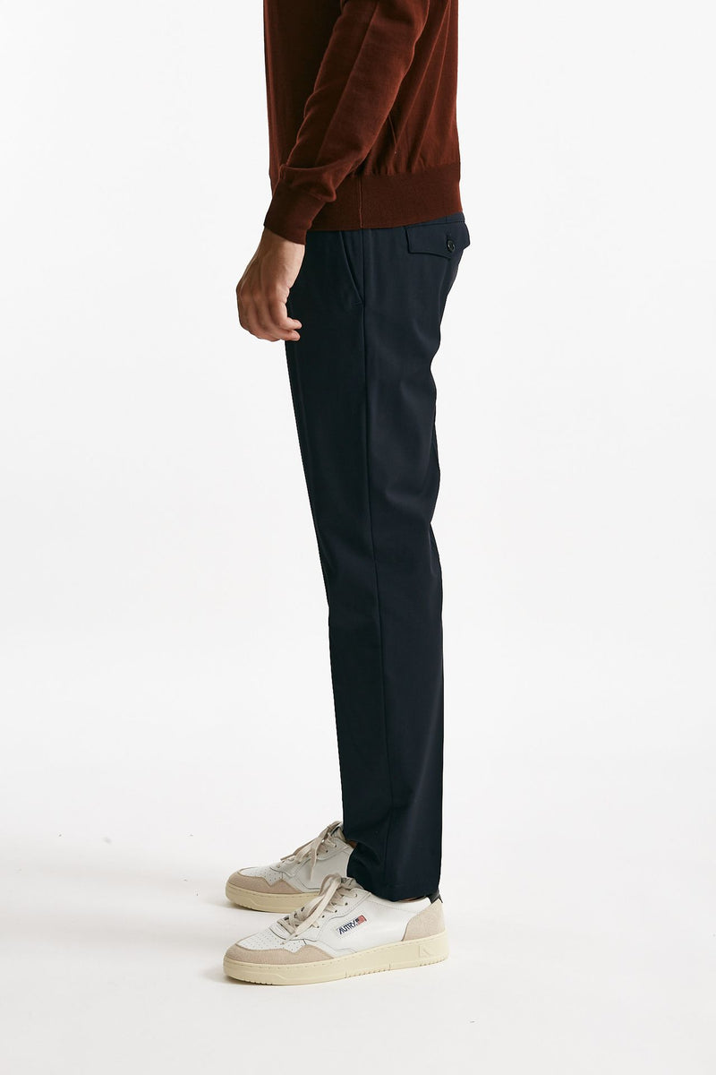 pantalone prince pence in lana e poliestere stretch blu men Department five - 2