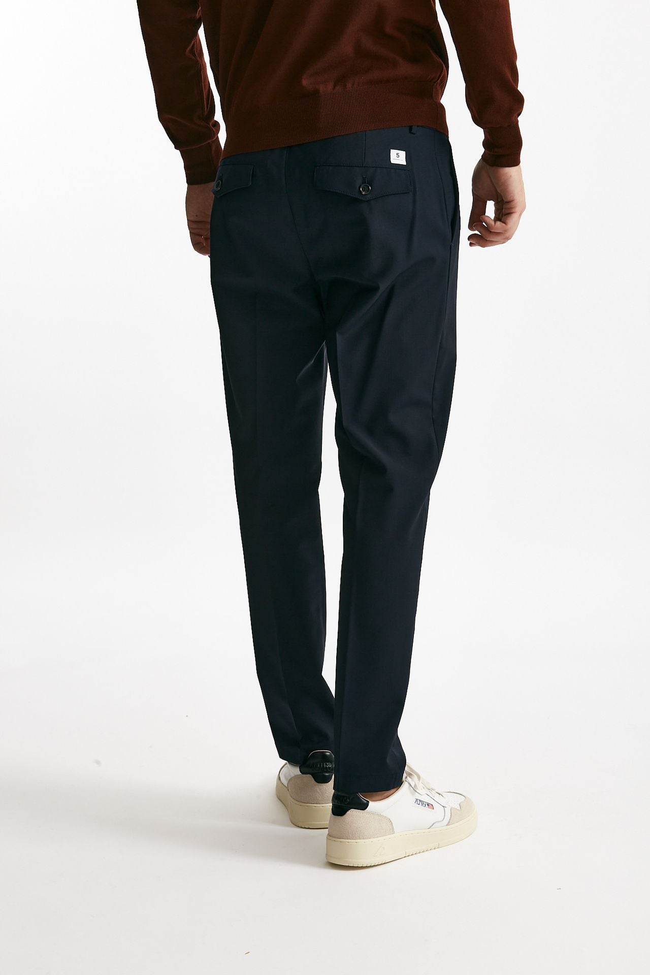 pantalone prince pence in lana e poliestere stretch blu men Department five - 3