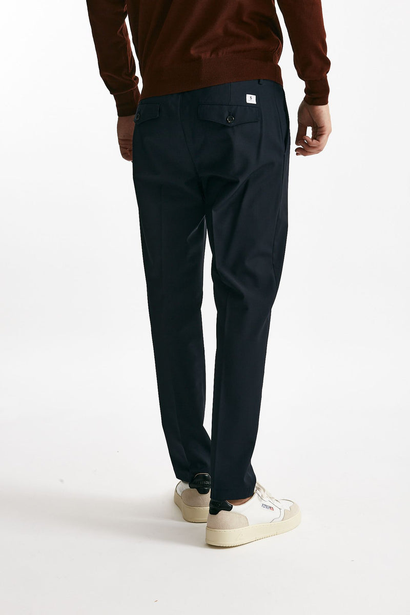 pantalone prince pence in lana e poliestere stretch blu men Department five - 3