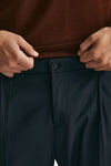 pantalone prince pence in lana e poliestere stretch blu men Department five - 5