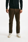 pantalone prince in fustagno di cotone stretch marrone men Department five - 1