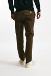 pantalone prince in fustagno di cotone stretch marrone men Department five - 3