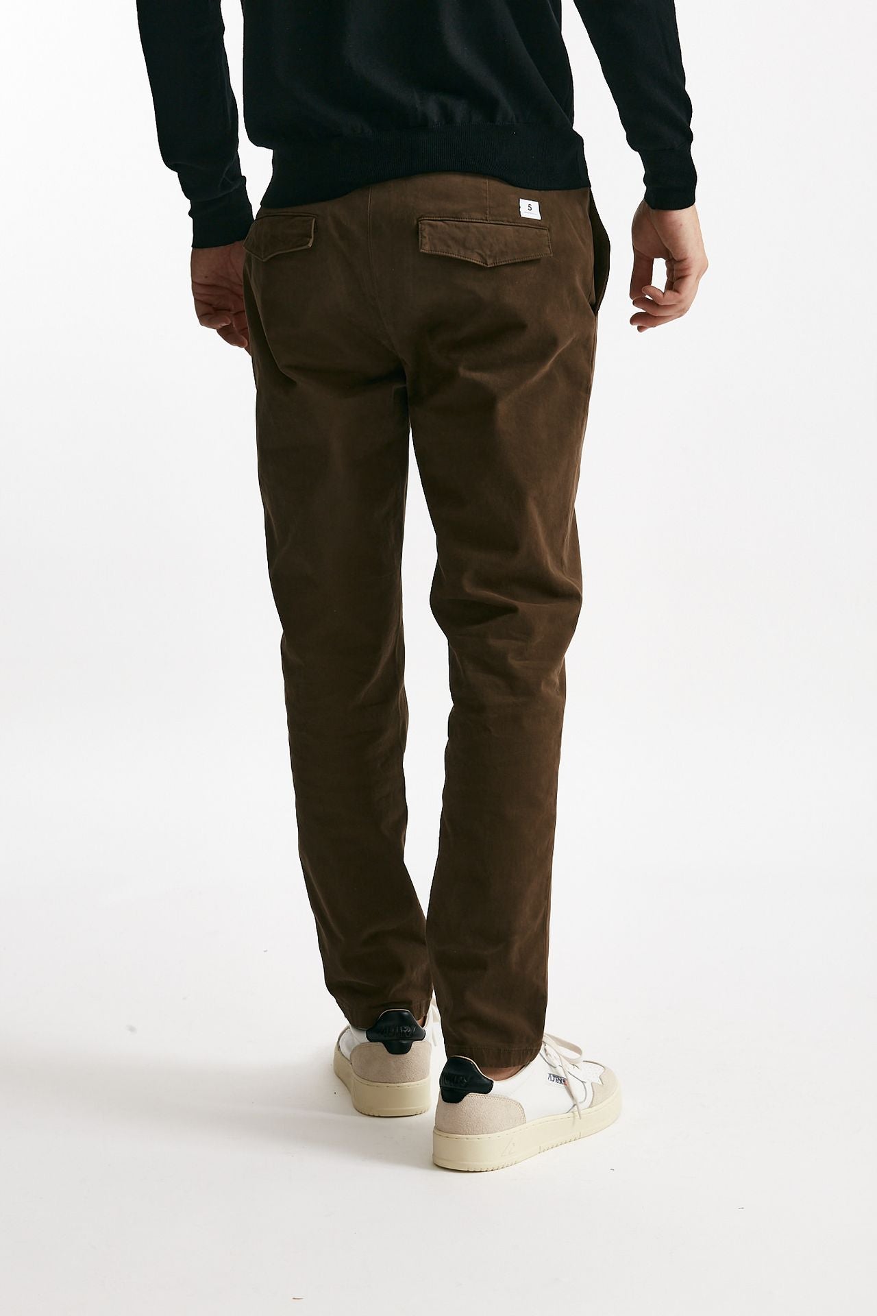 pantalone prince in fustagno di cotone stretch marrone men Department five - 3