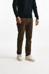 pantalone prince in fustagno di cotone stretch marrone men Department five - 4