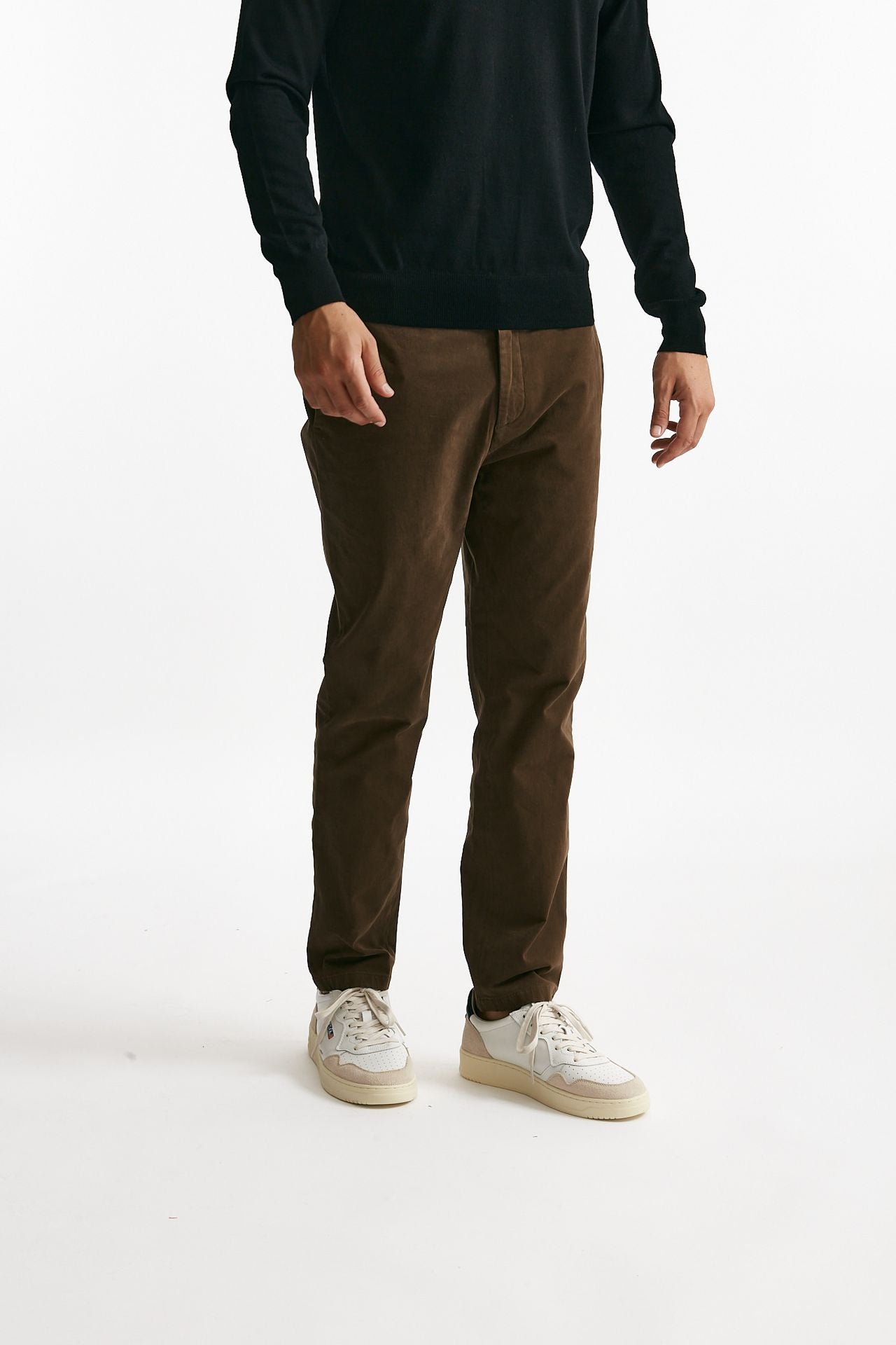 pantalone prince in fustagno di cotone stretch marrone men Department five - 4