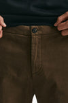 pantalone prince in fustagno di cotone stretch marrone men Department five - 5
