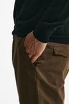 pantalone prince in fustagno di cotone stretch marrone men Department five - 6