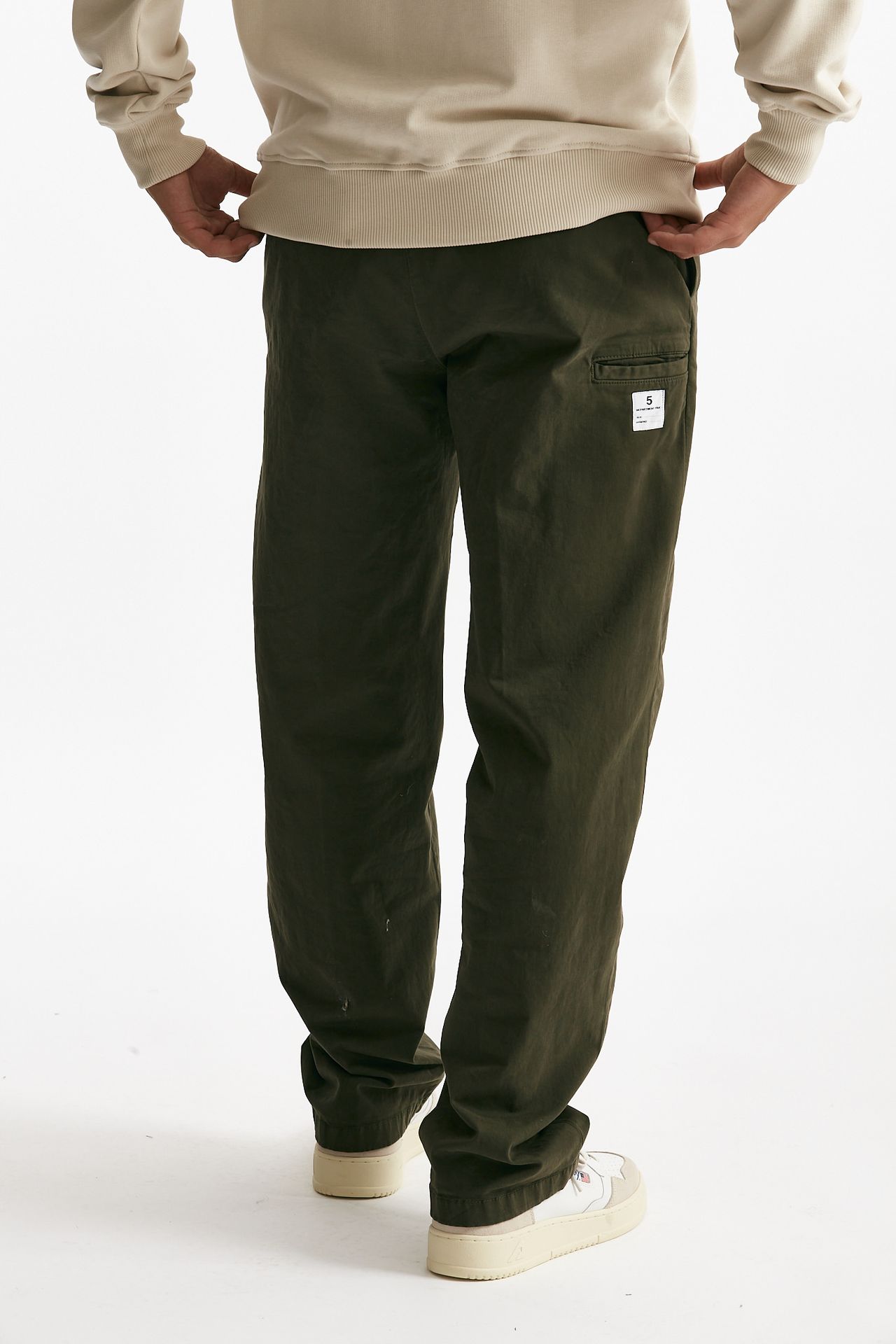 pantalone ant in cotone stretch  militare men Department five - 4