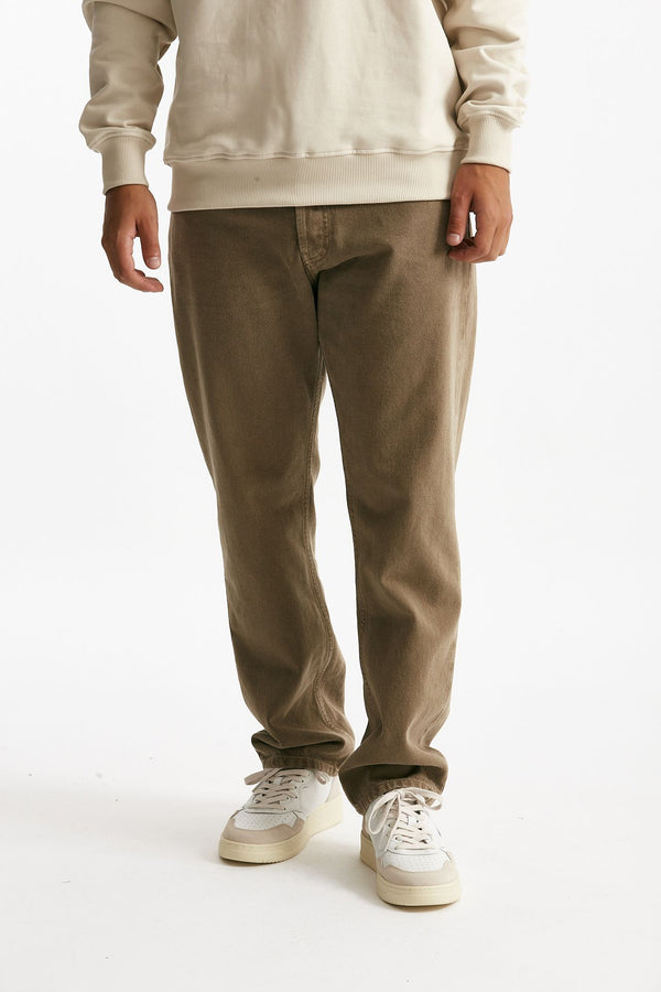 jeans prince denim in velluto stretch castagna men Department five