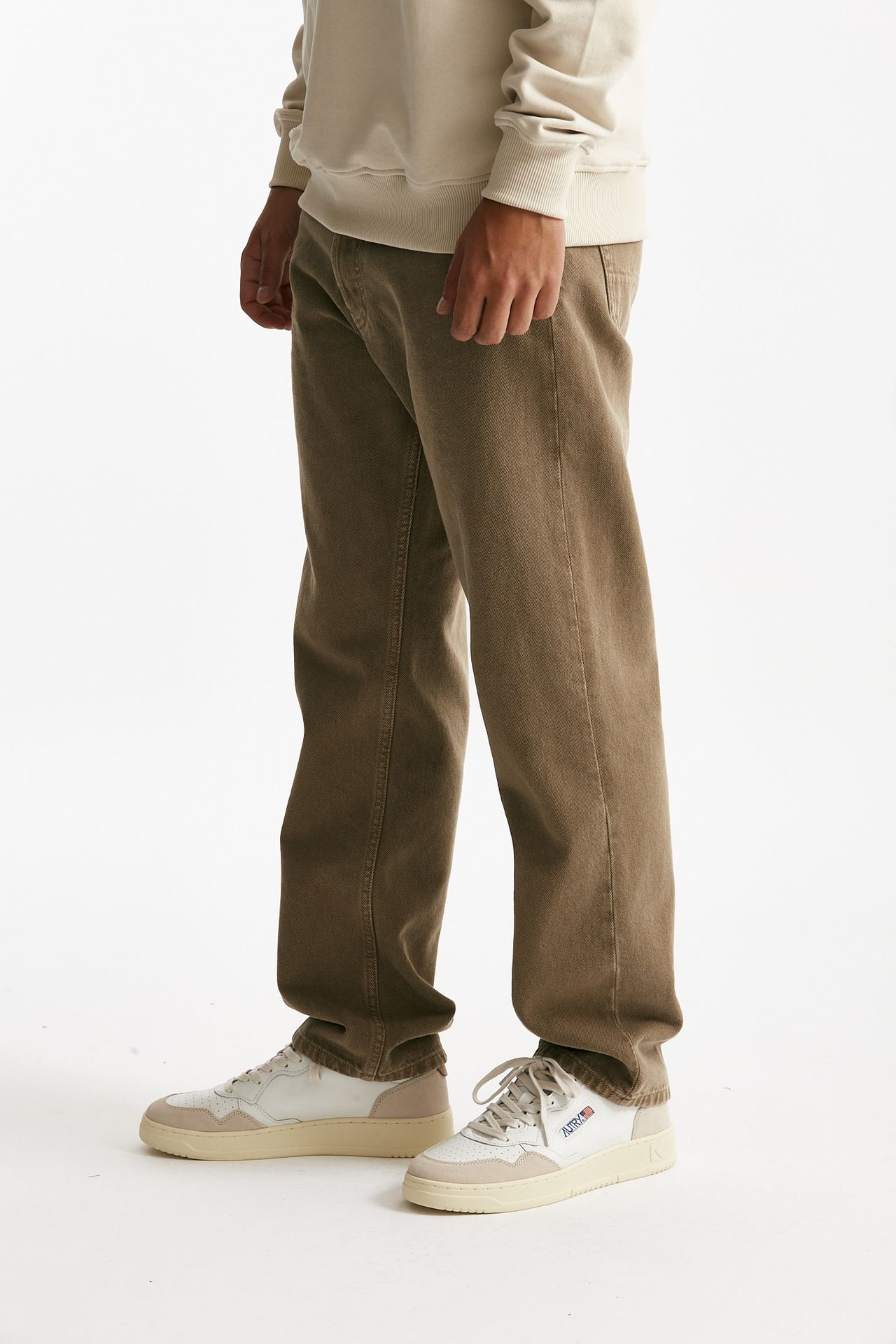 jeans prince denim in velluto stretch castagna men Department five - 4