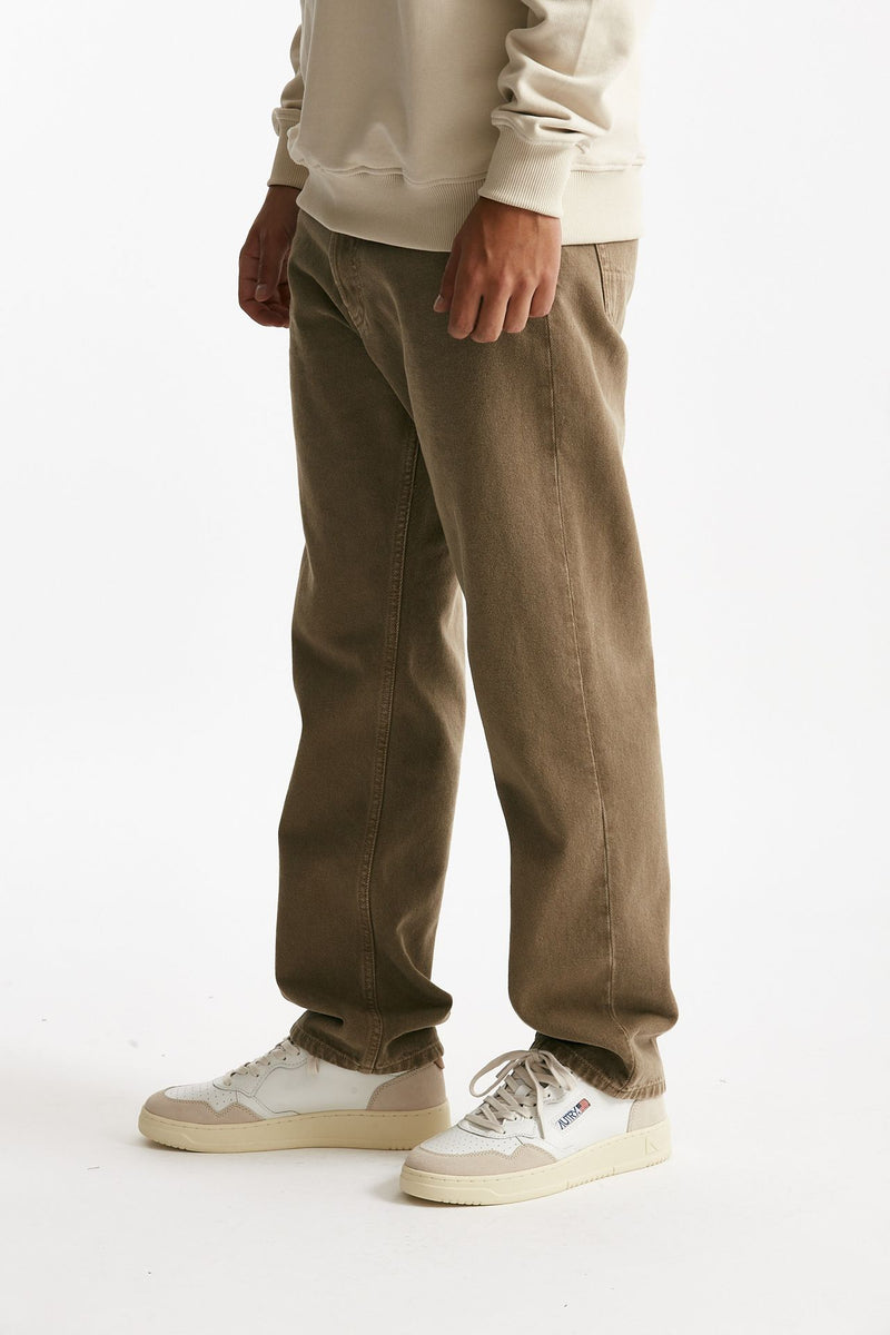 jeans prince denim in velluto stretch castagna men Department five - 4