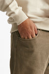 jeans prince denim in velluto stretch castagna men Department five - 6