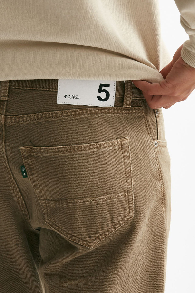 jeans prince denim in velluto stretch castagna men Department five - 7