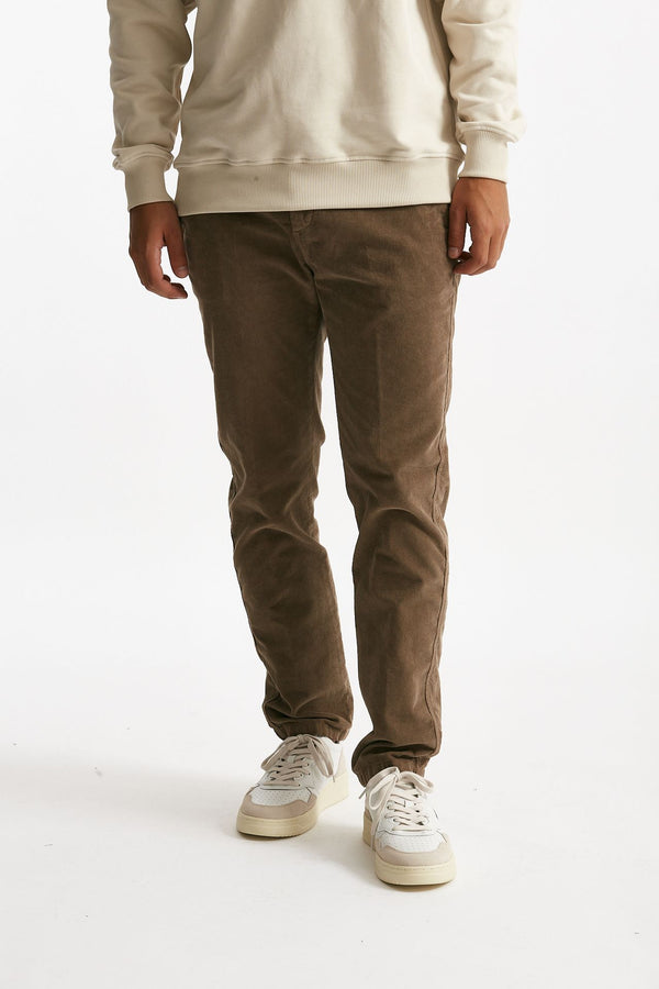 jeans prince denim in velluto stretch castagna men Department five