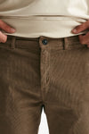 jeans prince denim in velluto stretch castagna men Department five - 5