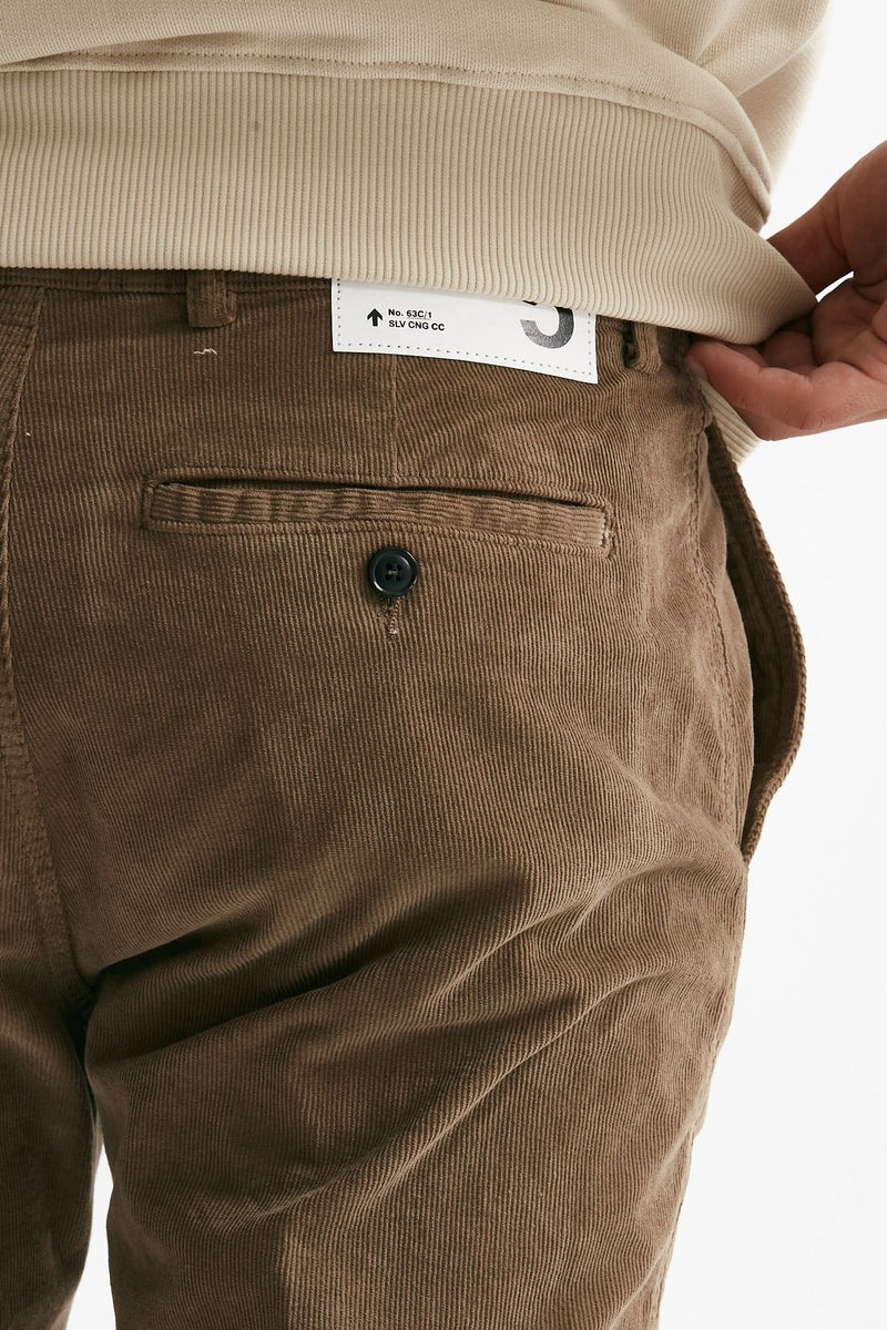 jeans prince denim in velluto stretch castagna men Department five - 7
