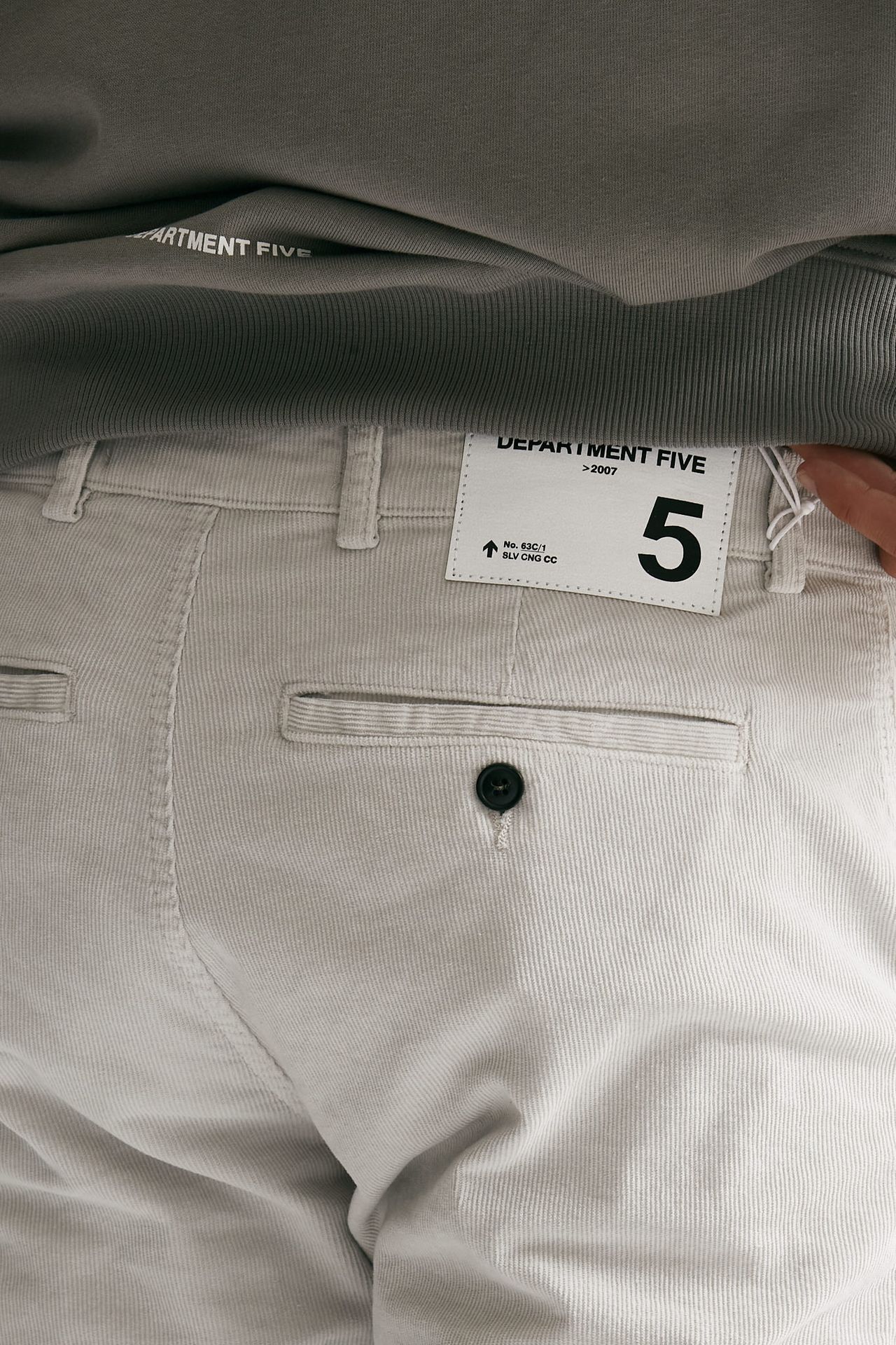 jeans prince denim in velluto stretch ghiaccio men Department five - 7