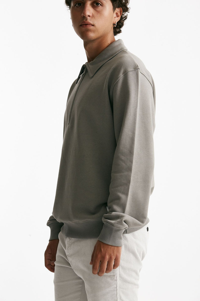 felpa in cotone grigio mezza zip men Department five - 3