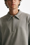 felpa in cotone grigio mezza zip men Department five - 6
