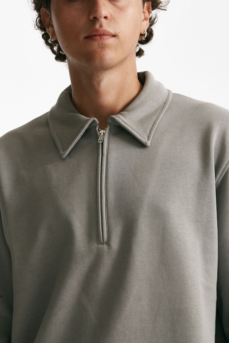 felpa in cotone grigio mezza zip men Department five - 6