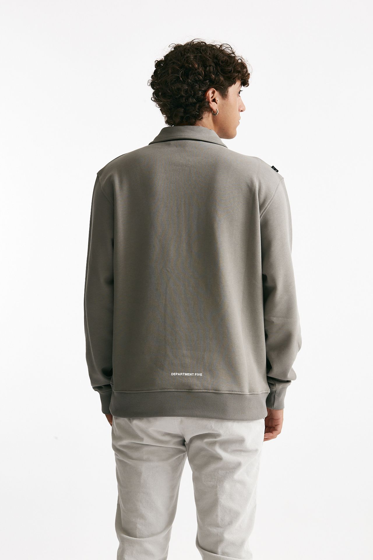 felpa in cotone grigio mezza zip men Department five - 4