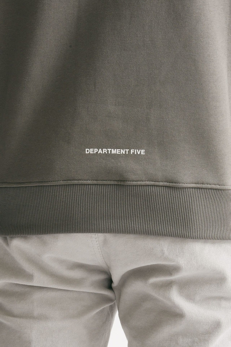 felpa in cotone grigio mezza zip men Department five - 7
