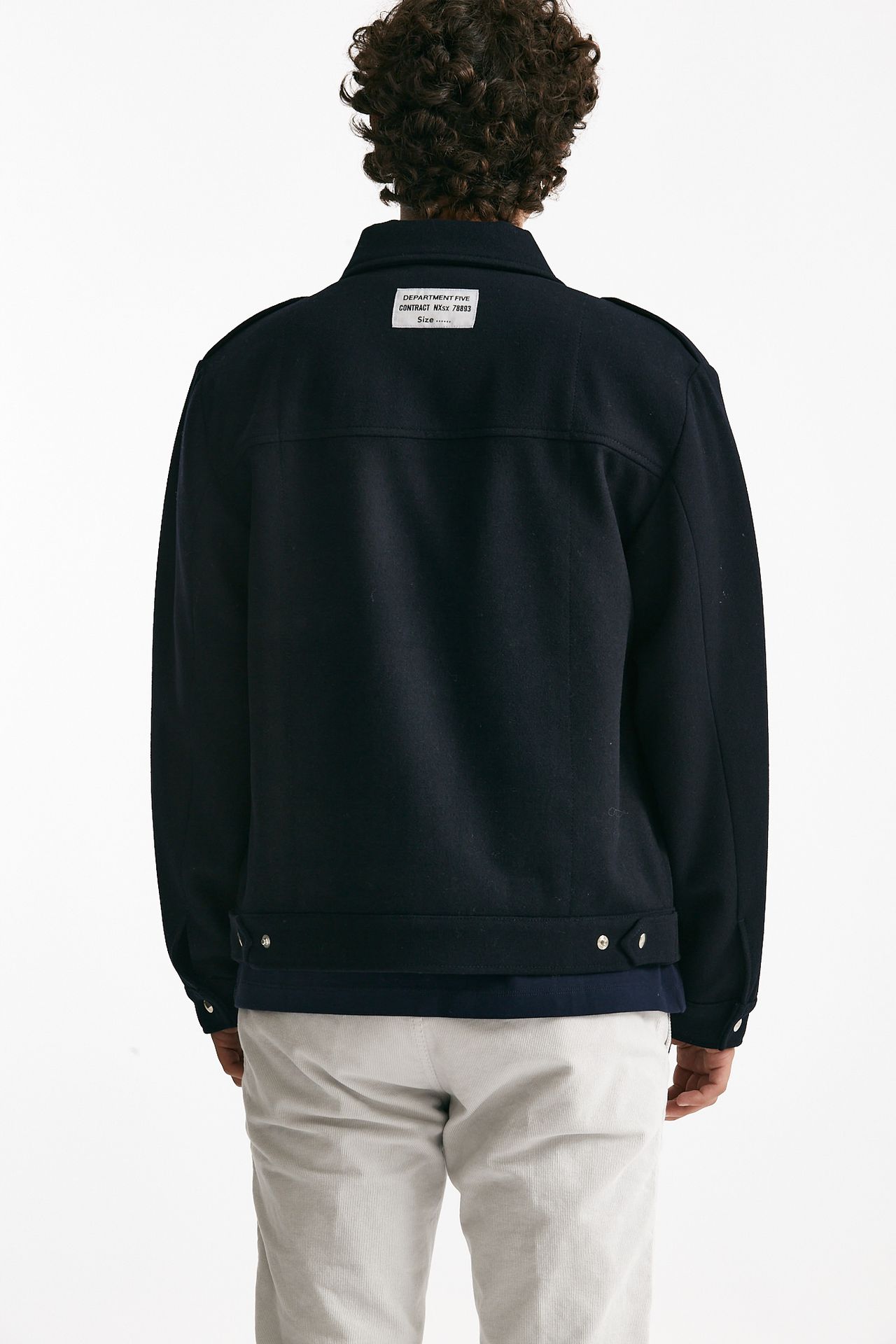 giubbino in misto lana blu men Department five - 3