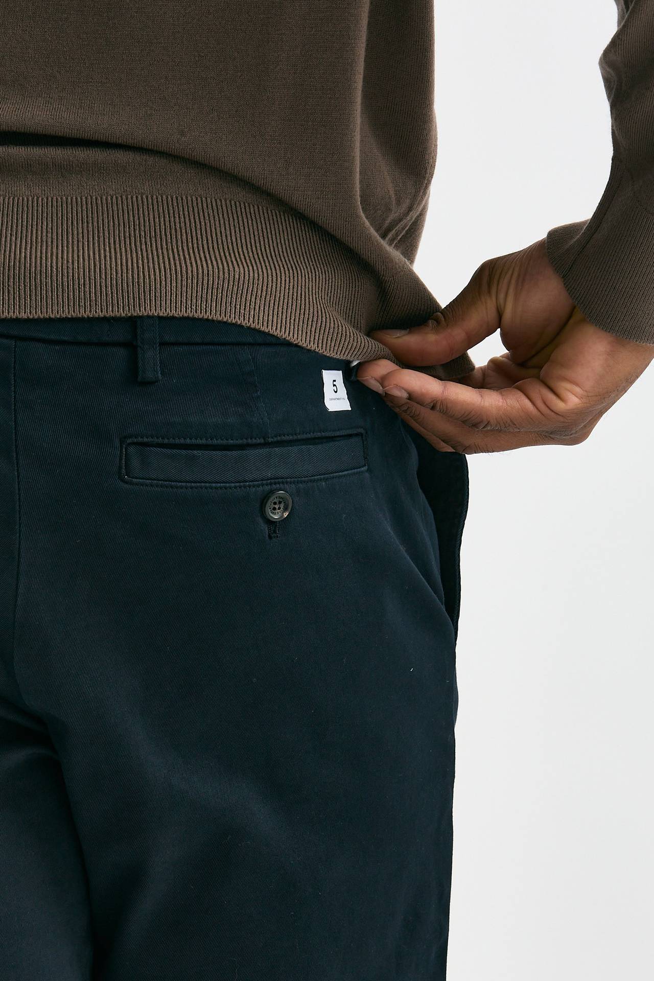 Pantalone WARREN in cotone stretch blu men Department five - 7