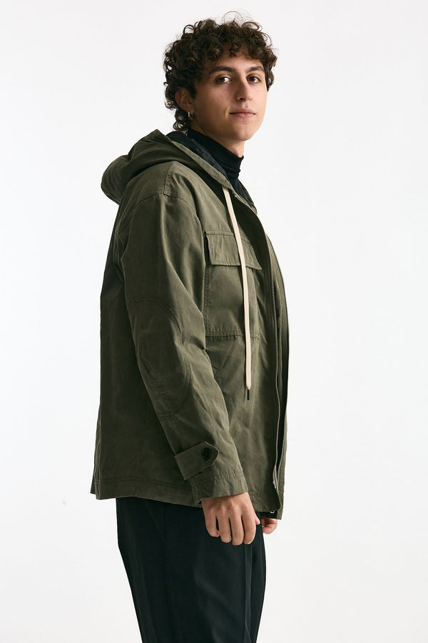 Giubbino in cotone e poliestere verde men Department five