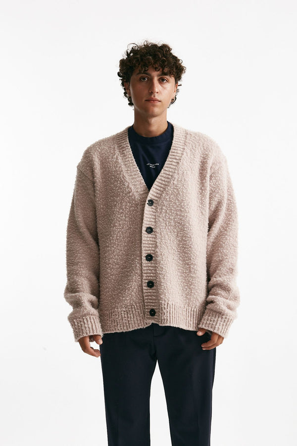 Cardigan in lana e poliamide rosa men Diana studio