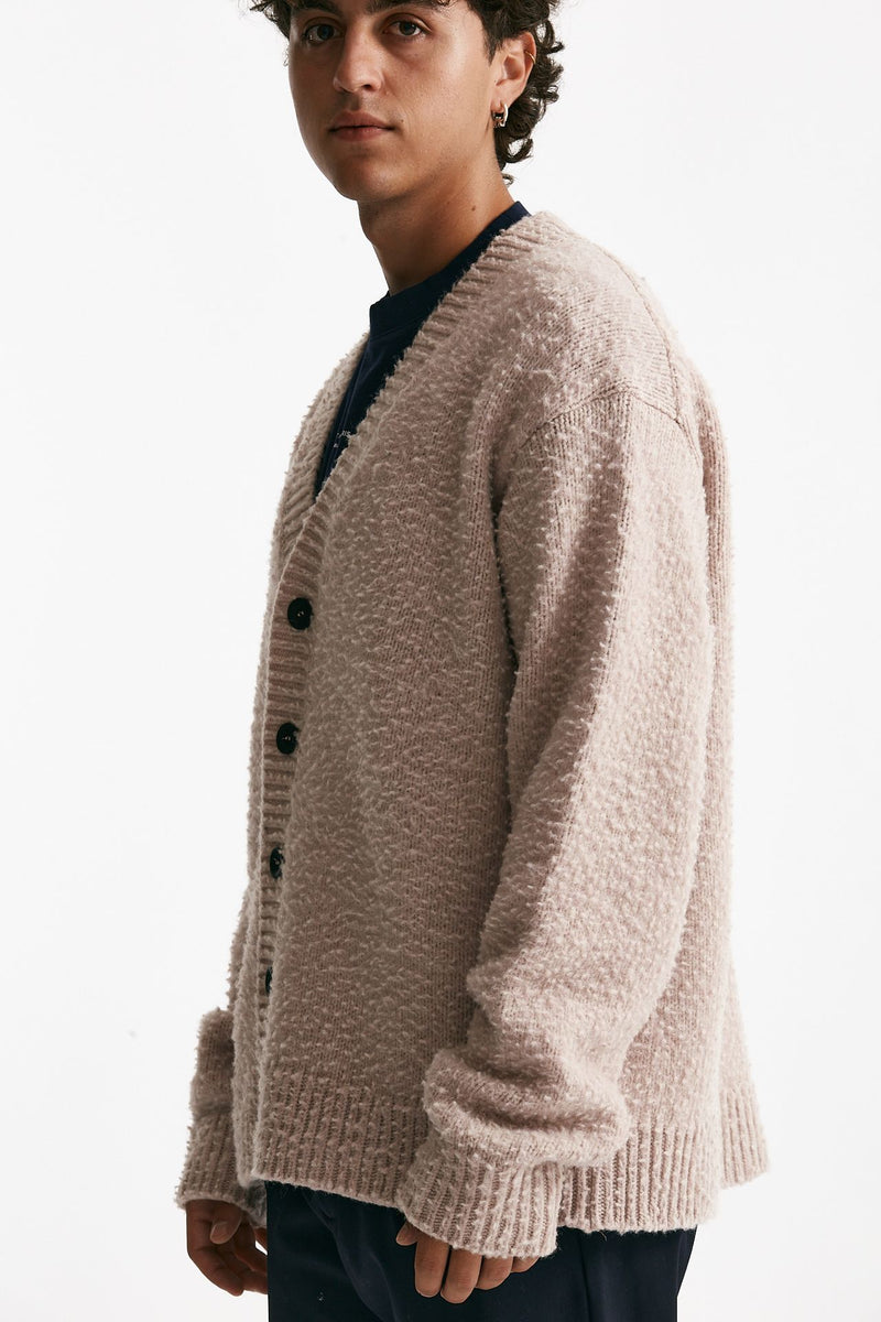 Cardigan in lana e poliamide rosa men Diana studio - 1