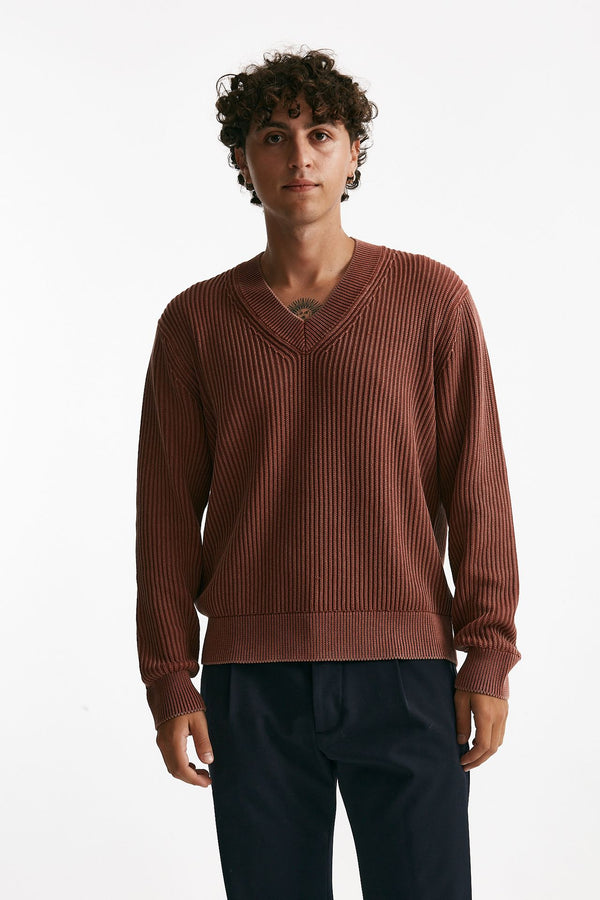 Maglia scollo a V corallo men Diana studio