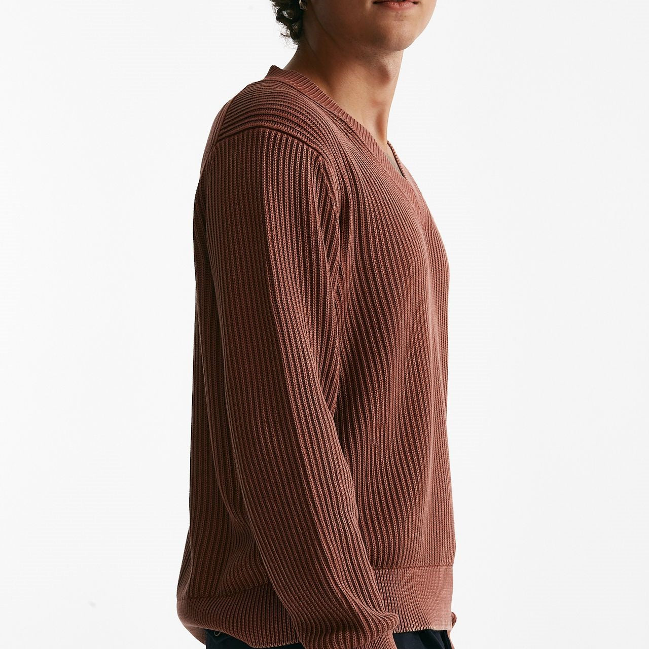 Maglia scollo a V corallo men Diana studio - 7