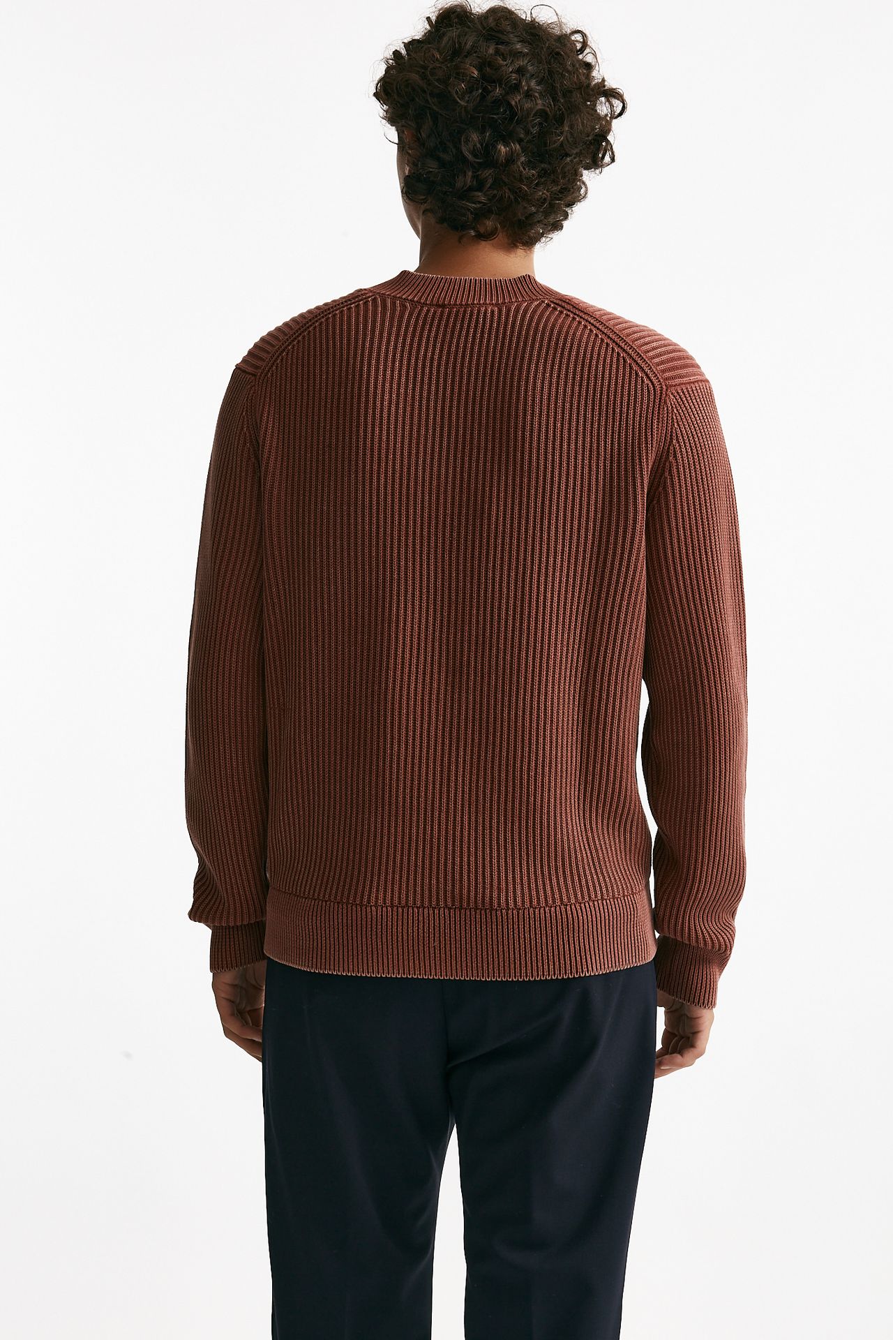 Maglia scollo a V corallo men Diana studio - 3