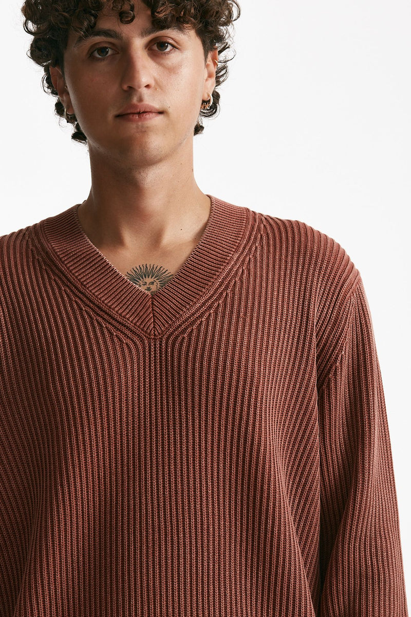 Maglia scollo a V corallo men Diana studio - 5