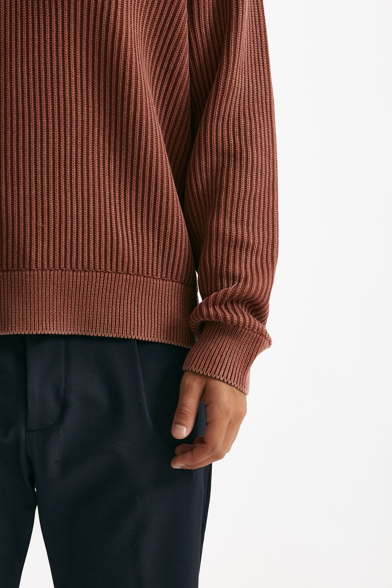 Maglia scollo a V corallo men Diana studio - 6