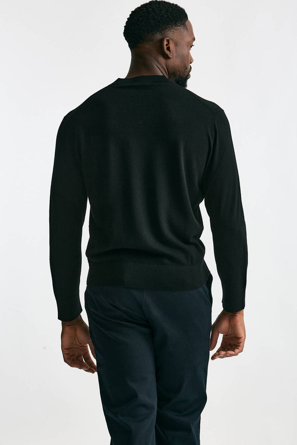 Maglia in lana e cashmere nero men Diana studio